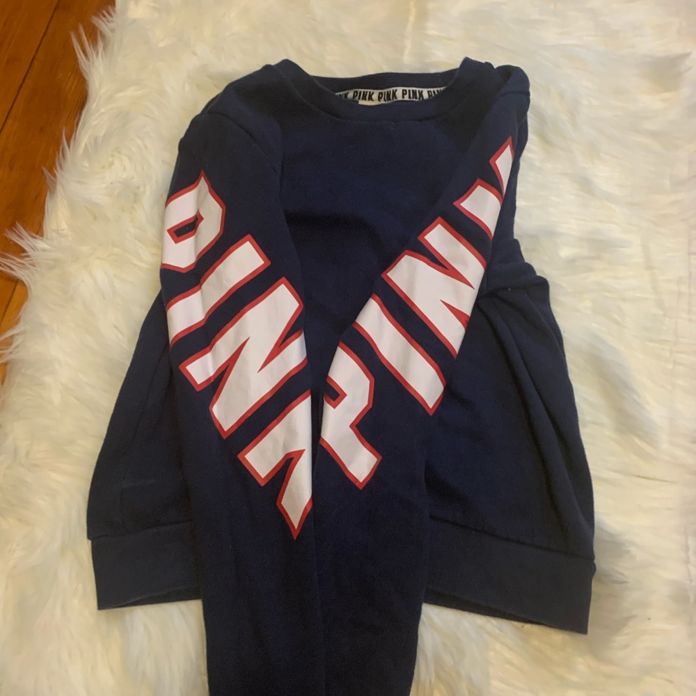 Long Sleeve Navy Blue Sweatshirt